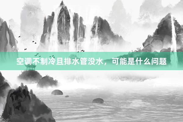 空调不制冷且排水管没水，可能是什么问题